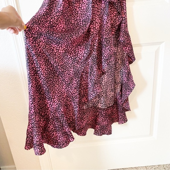 ALESSANDRA RICH Silk Asymmetrical Ruffle Evening Formal Dress - Picture 6 of 14